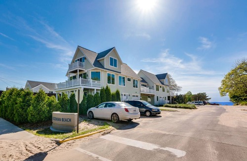 South Haven House | Beachfront Luxury Home-NEW Private Heated Pool, Lake View, Firepit, Game Room