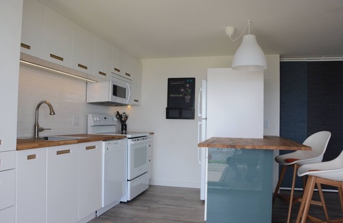 Sidney Apartment | Fully-equipped, comfortable, modern oceanfront suite right on the beach!