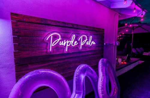 Scottsdale Estates Seven House | The Purple Palm: 88° Heated Pool Purple Light Show