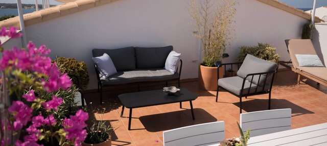 'Edificio Can Sord Apartment Nº 2' with Sea View, Terrace & Wi-Fi in Formentera
