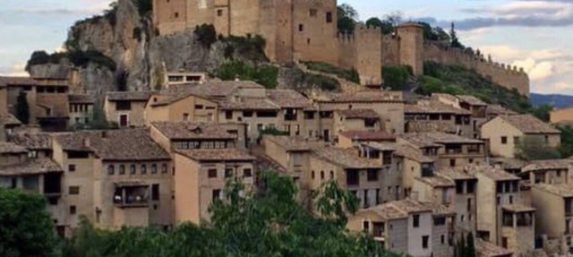 House in a medieval village. in Alquézar