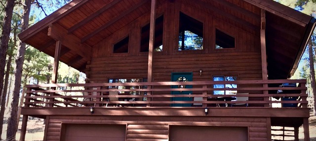Log Cabin in tall pines, backs to forest, great hiking, star-gazing, biking! in Flagstaff