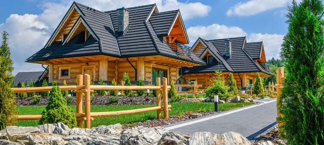 Osada Guty - Luxury Log Cabin with Brick in Szaflary