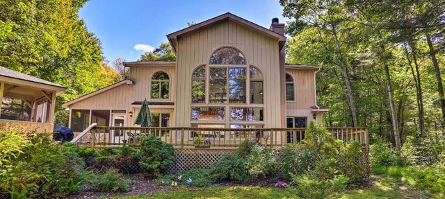Pocono Lake Paradise w/Private Beach & Dock! in Pocono Lake