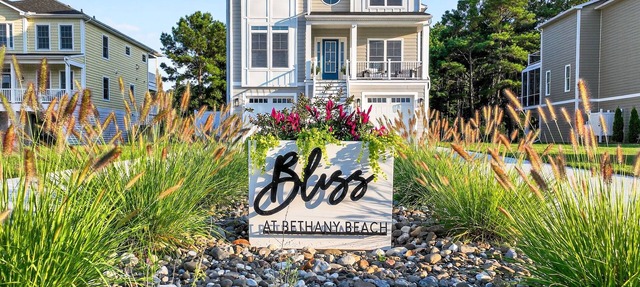 Stunning NEW 7 bed, 5 bath home, Bliss at Bethany Beach! 2 Primary Bedrooms; Hot tub; Elevator; Fireplace; Canal Front Water Views in Bethany Beach