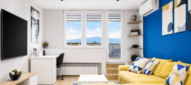 Top 1% - 2BR - 180 Views - Balcony - Top Amenities in Sofia