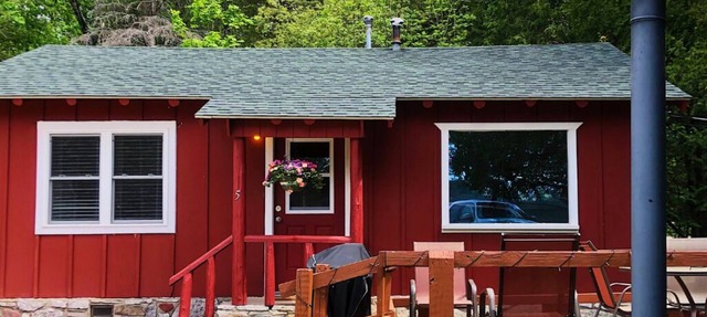 Updated Rustic Cabin #5 at Twin Cedars on Frenchman Lake in Trout Lake, MI in Trout Lake