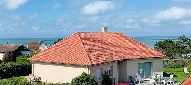 Villa les Bassans, house on enclosed land, sea view, sleeps 6, pets allowed in Quiberville
