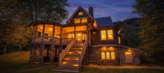 Whisper Mountain Lodge | Luxury Mountain Rental with Hot Tub, Fire Pit, Game Room + Views in Leicester